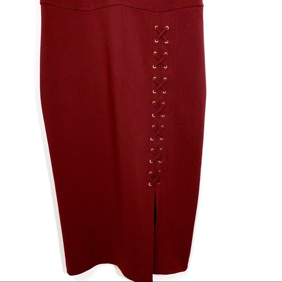 Beige by ECI Burgundy Dress! - Picture 3 of 6